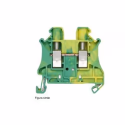 PE con morsetti a vite larghezza morsetto 6,2 mm colore verde-giallo sezione: 4 mm2