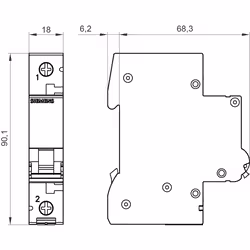 Siemens 5SL4101-7 interruttore automatico Interruttore in miniatura 1 - Vista aggiuntiva 5