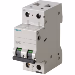 Interruttore magnetotermico Siemens, 2 moduli, attacco DIN (universale per qualsiasi centralino in commercio), poli 2P, 40 am ...