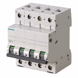 Interruttore magnetotermico Siemens, 4 moduli, attacco DIN (universale per qualsiasi centralino in commercio), poli 4P, 63 am ...