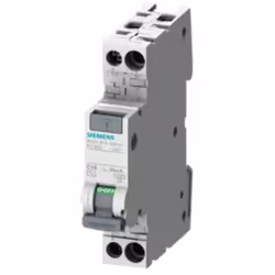 Interruttore magnetotermico compatto Siemens 1P+N 1.2W 6A - 5SV13131KK06 Interruttore magnetotermico differenziale compatto - ...