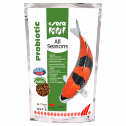 sera Koi All Seasons Probiotic, Pesce di stagno, Cibo secco per pesci, Compressa, Vitamina A, Vitamina B1, Vitamina B2, Vitam ...