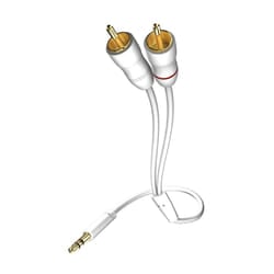 Inakustik 003100015 cavo audio 1,5 m 3.5mm 2 x RCA Bianco