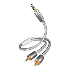 Inakustik 00410005 cavo audio 5 m 3.5mm 2 x RCA Bianco