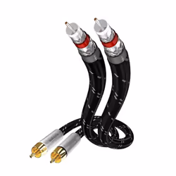Inakustik 006041007, 2 x RCA, Maschio, 2 x RCA, Maschio, 0,75 m, Nero