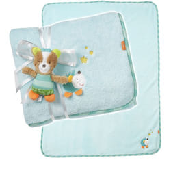 Fehn 071443 Coperta per Neonati Blu 750 x 1000 cm Bambino/Bambina