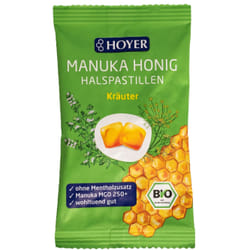 HOYER - Erbe pastiglie per la gola al miele di Manuka 50 g