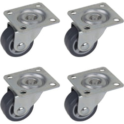 Dörner+helmer - Set di 4 ruote girevoli per mobili, 30 mm, con piastra, tpe senza lasciare traccia, portata 60 kg