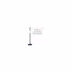 Supporto mobile per presentazioni, con 3 bracci orientabili, campo di regolazione altezza da 1400 a 2000 mm. Fornitura = smon ...