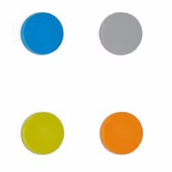 MAUL 6161299, Magnete per lavagna bianca, Blu, Verde, Grigio, Arancione, Silicone, 32,6 mm, 32,6 mm, 9,8 mm