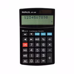 MAUL MTL 600, Desktop, Calcolatrice con display, 12 cifre, Batteria, Nero