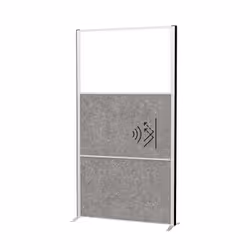 MAUL 9603095, Pannello divisorio, 1000 x 1820 mm, Feltro, Alluminio, Grigio, 1000 mm