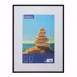 MAUL 1935890, Cornice per foto singola, MDF, Plastica, Policarbonato (PC), Nero, Parete, 30 x 40 cm, Rettangolare