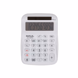 MAUL ECO MJ555, Desktop, Calcolatrice di base, 10 cifre, 1 linee, Solare, Bianco
