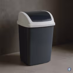 MAUL 9521087 bidone per la spazzatura 10 L Rettangolare Plastica, Polipropilene (PP) Grigio scuro, Bianco - Vista aggiuntiva 2