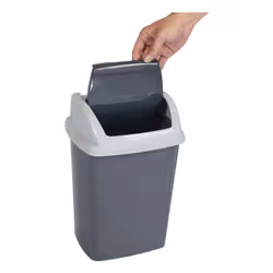 MAUL 9521087 bidone per la spazzatura 10 L Rettangolare Plastica, Polipropilene (PP) Grigio scuro, Bianco - Vista aggiuntiva 5