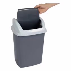 MAUL 9522487 bidone per la spazzatura 24 L Rettangolare Plastica, Polipropilene (PP) Grigio scuro, Bianco - Vista aggiuntiva 5