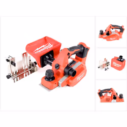 Dotazione: - 1x Milwaukee M18 BP - 0 Pialla a batteria 18V - 1x Sacchetto per la polvere Milwaukee - 1x Guida parallela e ang ...