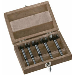Milwaukee - Estuche en caja de madera de brocas Forstner de 15/20 / 25/30 / 35mm
