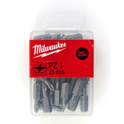 Milwaukee - Punta PZ1 x25mm - 25uds - S/Driving Bit pz 1 x 25mm - 25pcs
