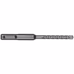 Unico blocco a 4 taglienti Per fori perfettamente rotondi Foro : 6 mm Attacco SDS Lunghezza totale (mm): 160 Lunghezza utile ...