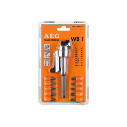 Presentazione: Avanzamento angolare WB1 e 10 punte per cacciavite AEG 4932430173, uno strumento ideale per lavorare in spazi ...