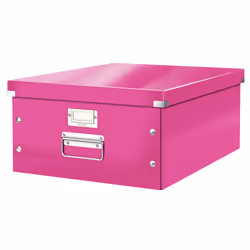 Leitz Scatola Click & Store Large, Faesite, Rosa, A3, 1 cassetto/cassetti, Busta, Raccoglitore piatto, Cartella, Lettera, Not ...