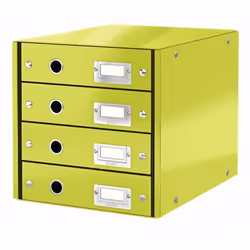 Leitz 60490064, Cartoncino, Pannello in fibra, Verde, A4, 4 cassetto/cassetti, Busta, Lettera, Note, Carta, Picture, 2,49 kg