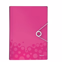 Leitz WOW, Cartella per file convenzionale, A4, Polipropilene (PP), Metallico, Rosa, 200 fogli, 254 mm