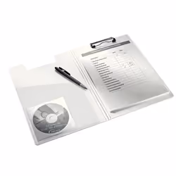 Leitz WOW Clipfolder with cover portablocco A4 Metallo, Polyfoam Blu - Vista aggiuntiva 2
