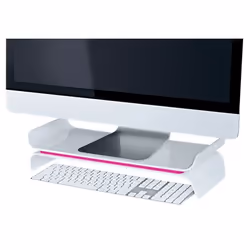 Leitz 65040023 Supporti a parete per TV 68,6 cm (27") Scrivania Rosa, Bianco - Vista aggiuntiva 4