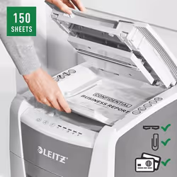 Leitz Distruggidocumenti automatico AutoFeed 150 P4 Office - Vista aggiuntiva 7
