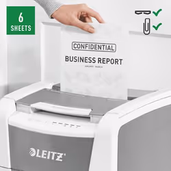 Leitz 80140000 distruggi documenti Taglio a frammenti 22 cm Grigio, Bianco - Vista aggiuntiva 8
