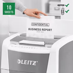 Leitz 80150000 distruggi documenti Triturazione incrociata 22 cm Grigio, Bianco - Vista aggiuntiva 8