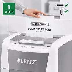 Leitz 80160000 distruggi documenti Taglio a frammenti 22 cm Grigio, Bianco - Vista aggiuntiva 7