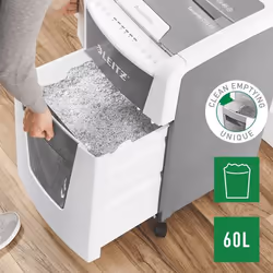 Leitz 80160000 distruggi documenti Taglio a frammenti 22 cm Grigio, Bianco - Vista aggiuntiva 8