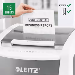 Leitz 80170000 distruggi documenti Triturazione incrociata 22,3 cm Grigio, Bianco - Vista aggiuntiva 8