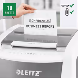 Leitz 80180000 distruggi documenti Taglio a frammenti 22,3 cm Grigio, Bianco - Vista aggiuntiva 8