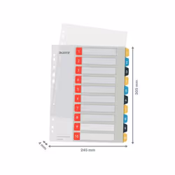 Leitz 12470000 intercalare Indice a linguetta numerico Polipropilene (PP) - Vista aggiuntiva 5