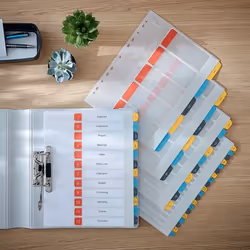 Leitz 12480000 intercalare Indice a linguetta numerico Polipropilene (PP)