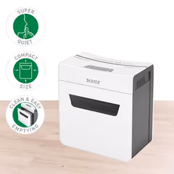 Leitz 80930000 distruggi documenti Taglio a frammenti Grigio, Bianco - Vista aggiuntiva 6