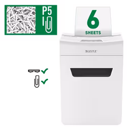 Leitz 80950000 distruggi documenti Taglio a frammenti Grigio, Bianco - Vista aggiuntiva 7