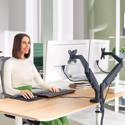 Leitz 65370089 Supporti a parete per TV 81,3 cm (32") Scrivania Grigio