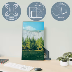 Leitz 65380089 support d'écran plat pour bureau 81,3 cm (32") Gris foncé - Vista aggiuntiva 4