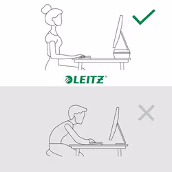 Leitz Ergo Adjustable Monitor Stand 68,6 cm (27") Scrivania Grigio - Vista aggiuntiva 5