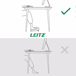 Leitz 65460089 poggiapiede da scrivania Grigio - Vista aggiuntiva 7