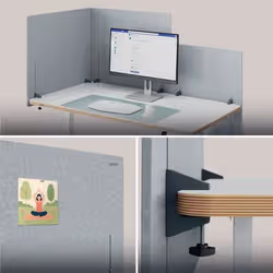 Leitz 61230085 divisore dello spazio di lavoro Divisorio da scrivania 700 x 800 mm Grigio - Vista aggiuntiva 7
