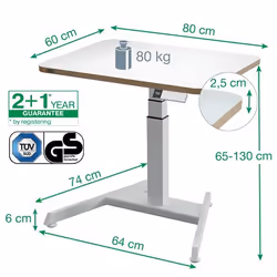 Leitz 65340001 piano di scrivania per computer Forma quadrata Alluminio Grigio scuro - Vista aggiuntiva 7