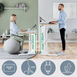 Leitz 65340001 piano di scrivania per computer Forma quadrata Alluminio Grigio scuro - Vista aggiuntiva 8