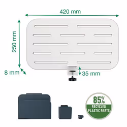 Leitz 65480000 vassoio da scrivania MDF, Plastica riciclata Bianco - Vista aggiuntiva 6